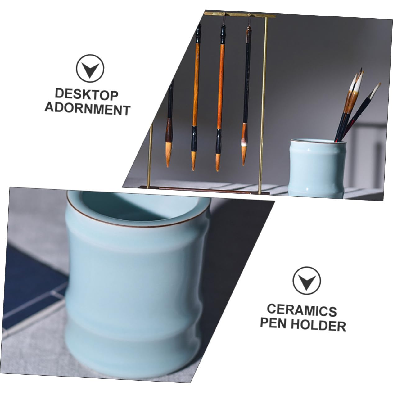 Keramischer Stiftehalter Zylindrisch für Schreibutensilien und Ordnung