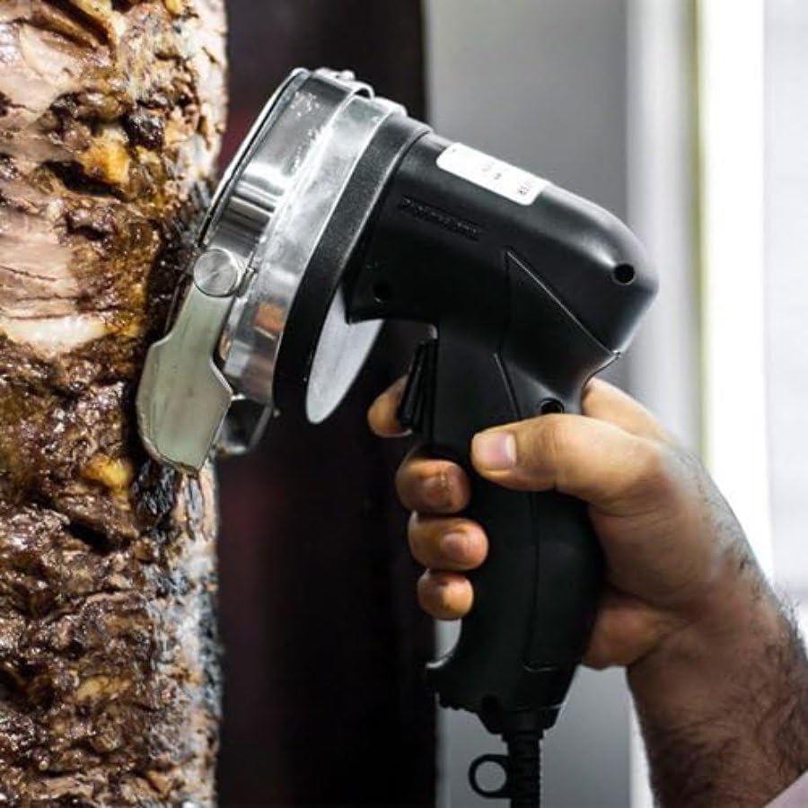 Electric Gyro Cut Tool, 60KG/H Shawarma Slicer, Corded Doner Kebab Knife, Gyro Meat Cutter, Max.8mm Thickness