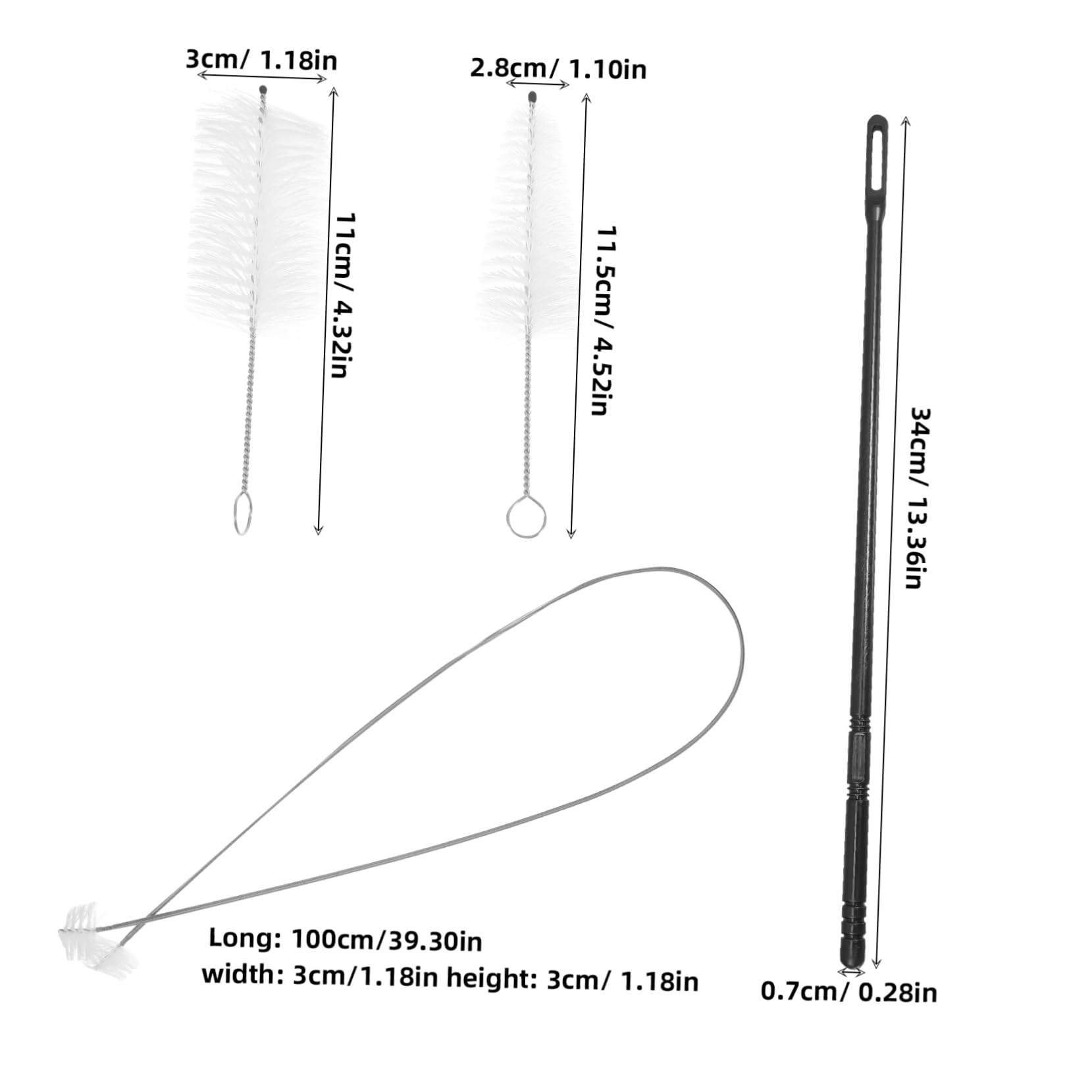 BESPORTBLE High Performance Cleaning Kit Trumpet Trombone Brush Set Musical Instrument Pipeline Brush for Efficient Maintenance