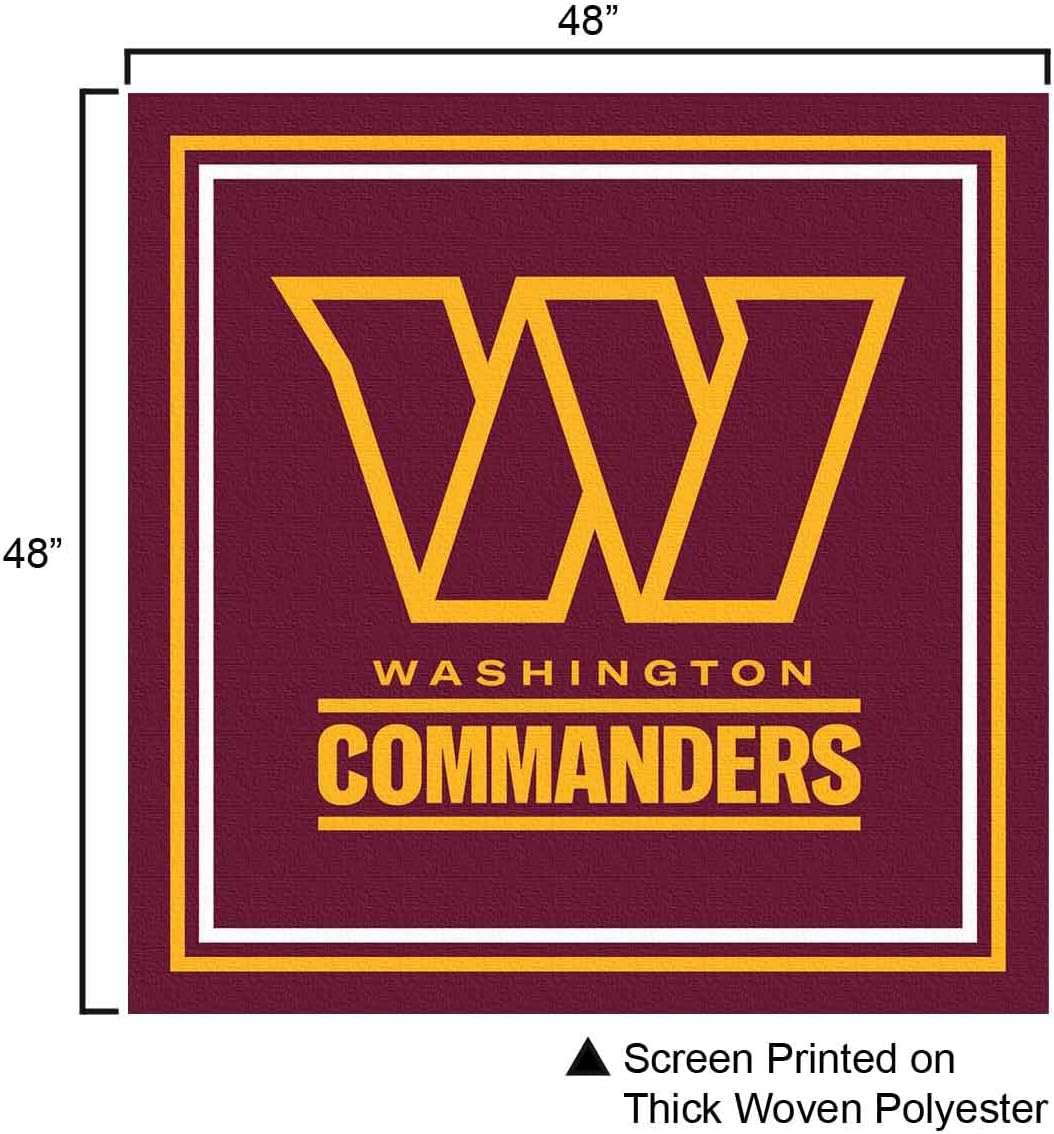 WinCraft Washington Commanders Logo Tablecloth and Square Table Cover Overlay