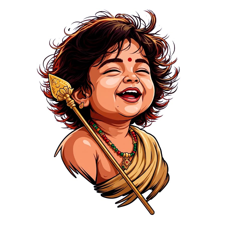 Baby Murugan Fridge Magnet | Premium Waterproof Magnet Sticker | Strong Refrigerator Magnet | Hindu Spiritual Decor | Vibrant Print | Gift for Home, Office, Car & Temple-image-8
