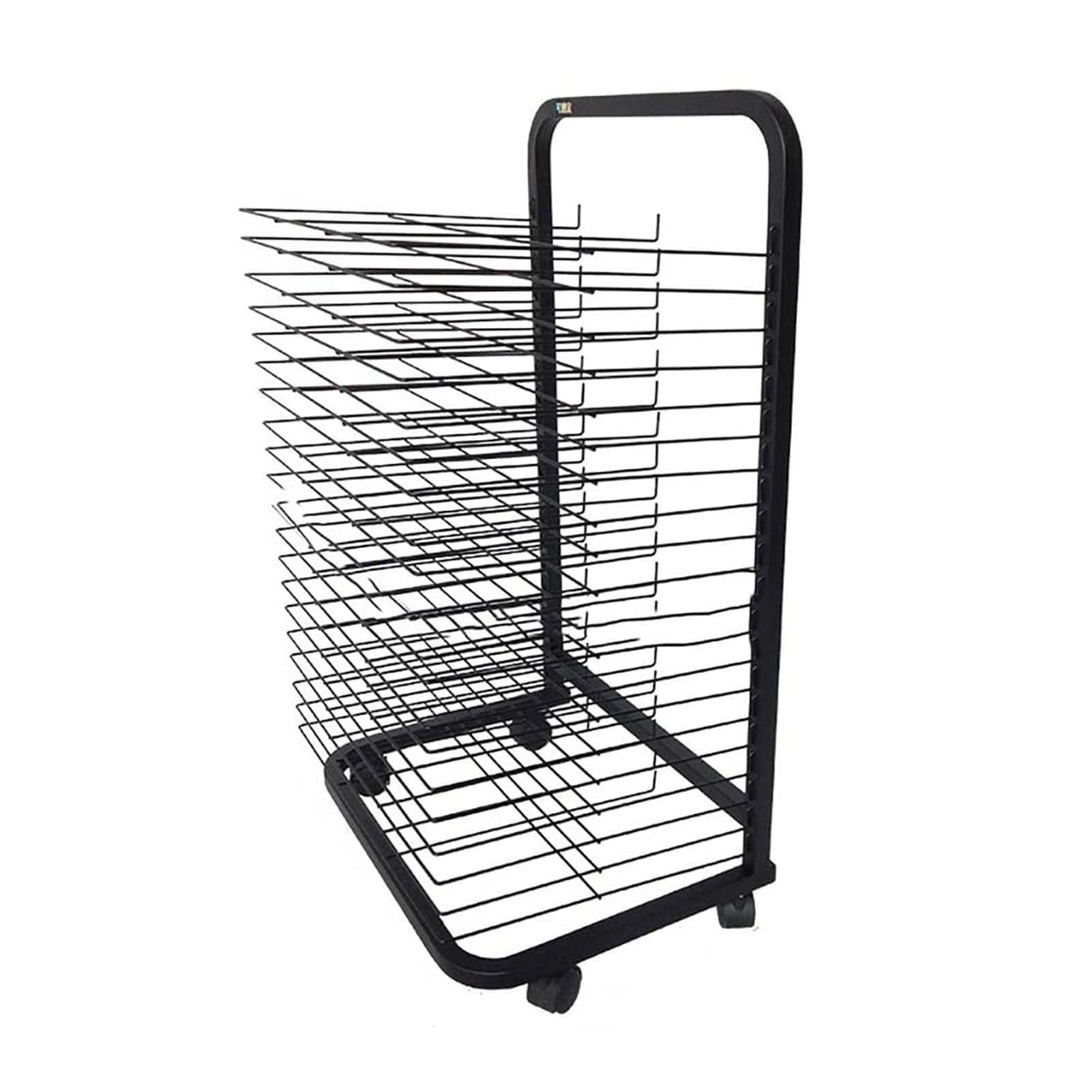 Aioneer Sided Wire Drying Shelf - Drying Rack, 40 Removable Shelves, Efficient And Organized Drying Rack Art For Students' Masterpieces, Sturdy Paint Drying Rack With Lockable Wheels,B,20 floors