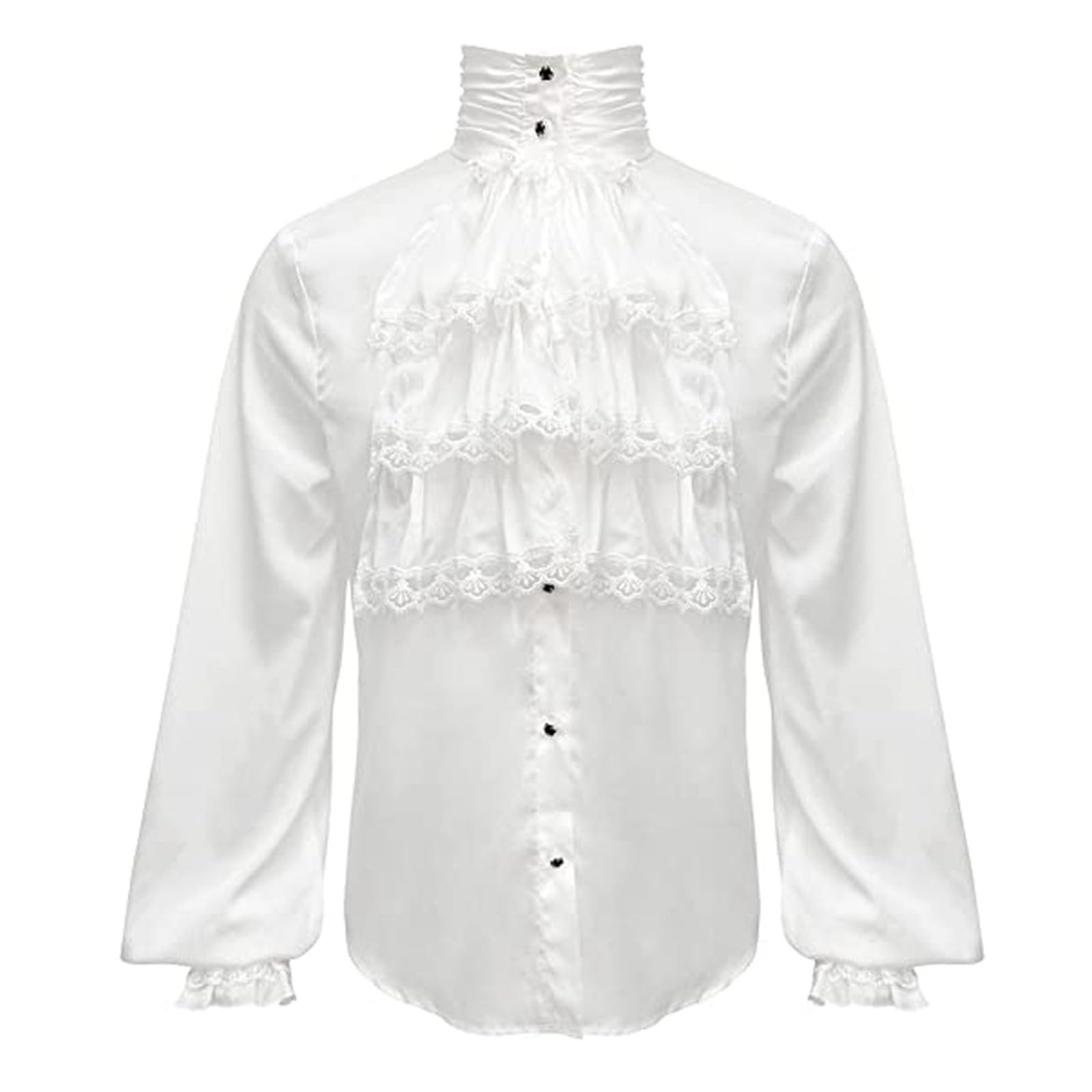Chemise pour homme Renaissance médiévale pirate tops victorien steampunk gothique renaissance chemisier homme Renaissance steampunk victorien manches longues col jabot médiéval pirate chemise tops