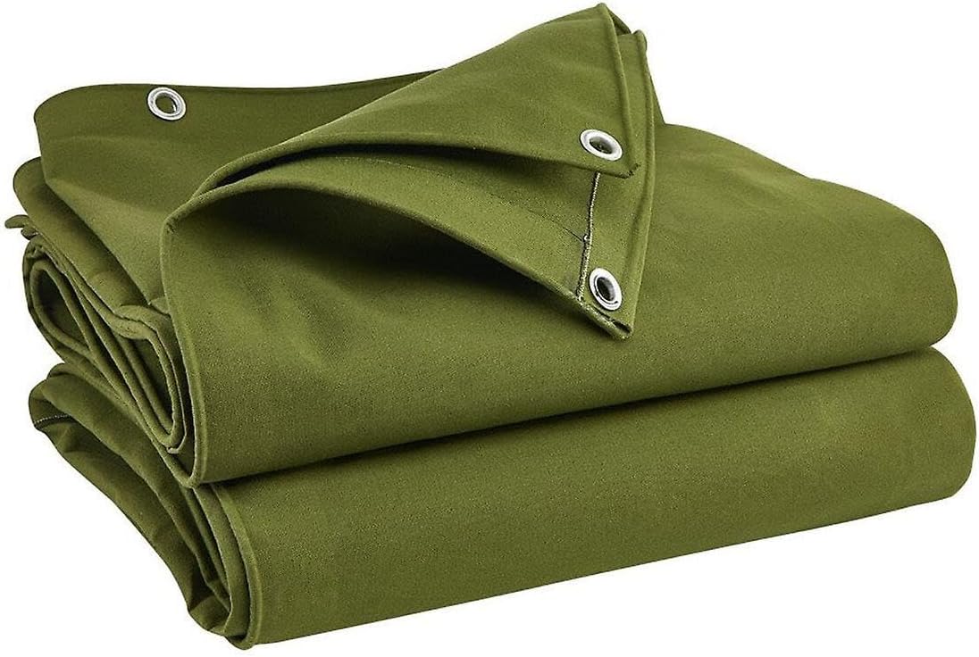 Msbm Canvas Tarpulin 400 GSM with Rustproof Grommets, Heavy Duty Multipurpose Tarpaulin Cover for Canopy Tent, Roof, Camping, Woodpile (17ft x 17ft)