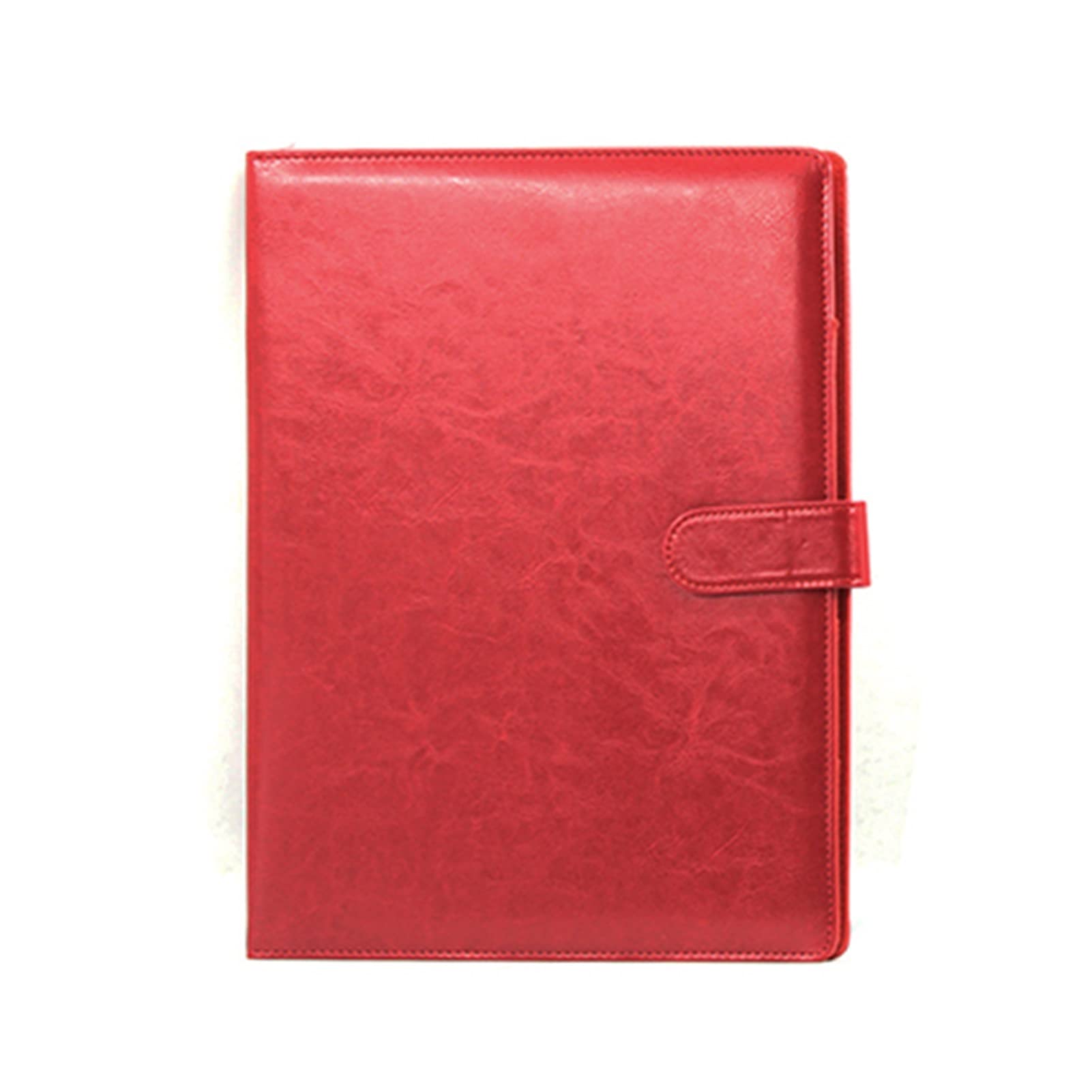Buste per archiviazione Appunti Cartella portafoglio multi-funzione Pelle Organizzatore in pelle Stupy Office Manager clip Scrittura Pads Contratto di carta legale Cartelle di plastica (Color : Red)