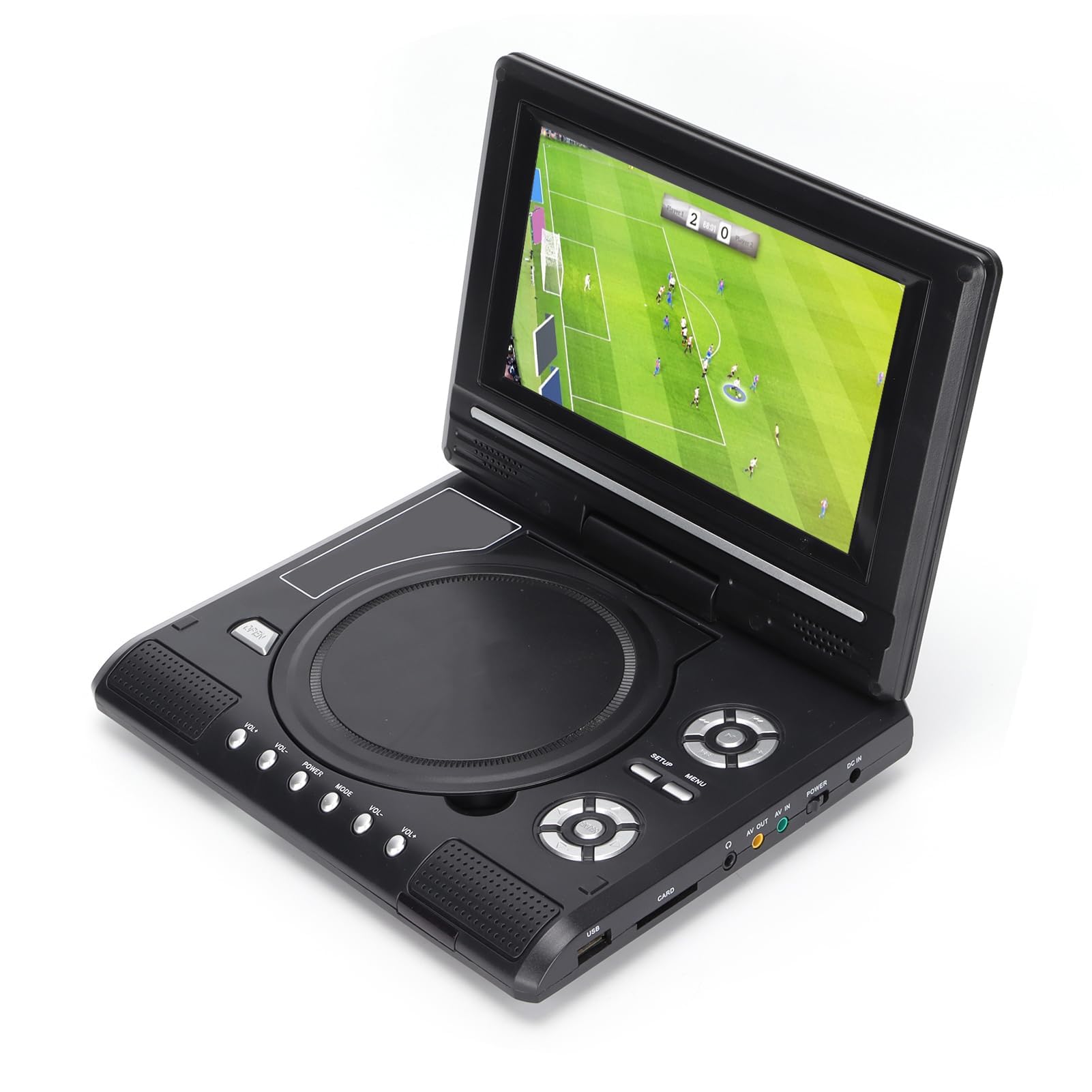 Mobiler DVD-Player, 6,8/8,5 Zoll Tragbares High-Definition-Wiedergabegerät, Multifunktionaler DVD-Player für das Heimbüro, 270°-Drehung HD-LCD-Breitbild-Display (LMD-750 EU-Stecker)