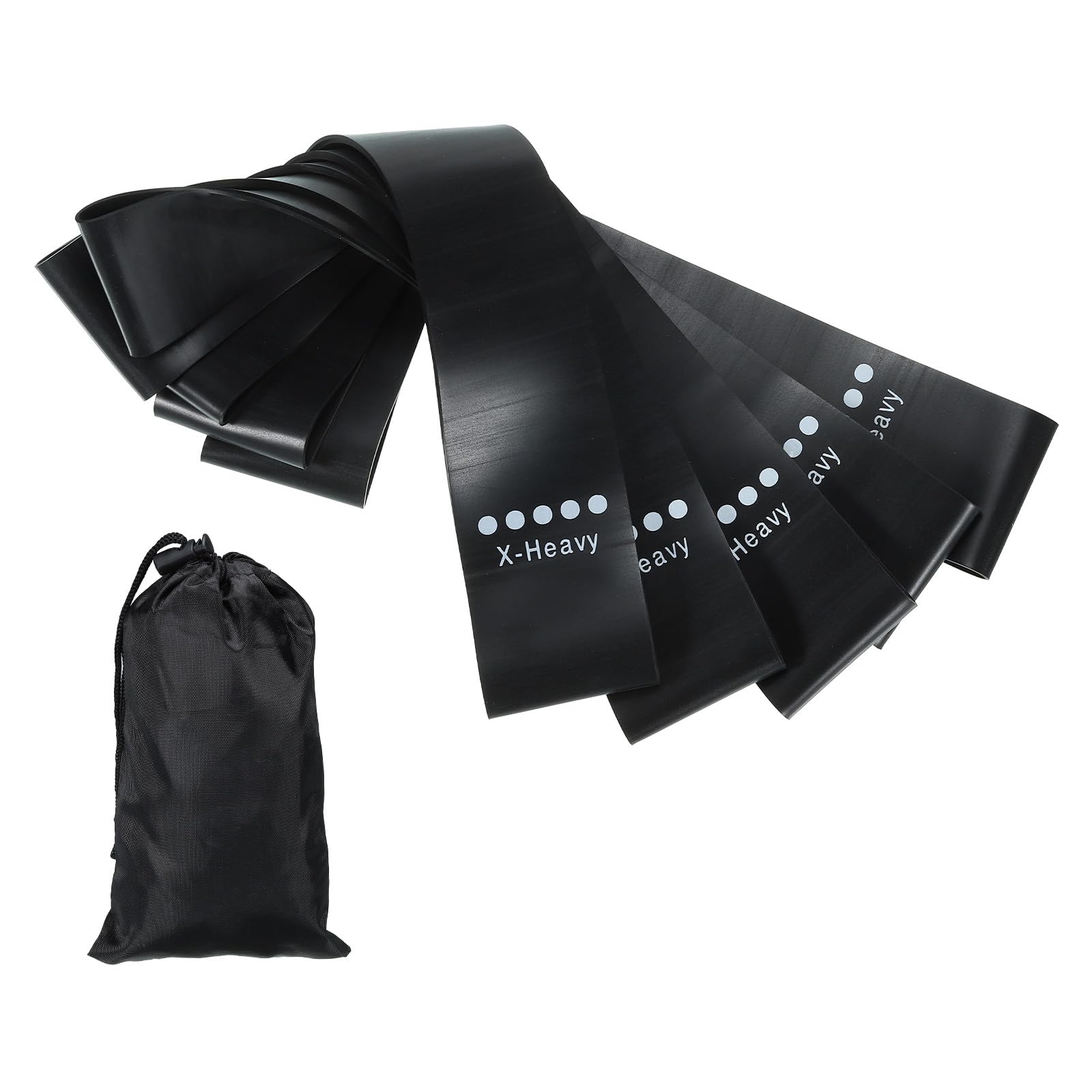 PATIKIL Resistance Bands Set, 5 Pack 30-40 LBS Stretch Workout Bands with Carry Bag for Pilates Yoga Gym Outdoor Exercise, Black