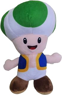 YoCosii Mushroom Green Toad Plush Standing Position, Cuddly Cartoon Game Stuffed Toy Doll 8"