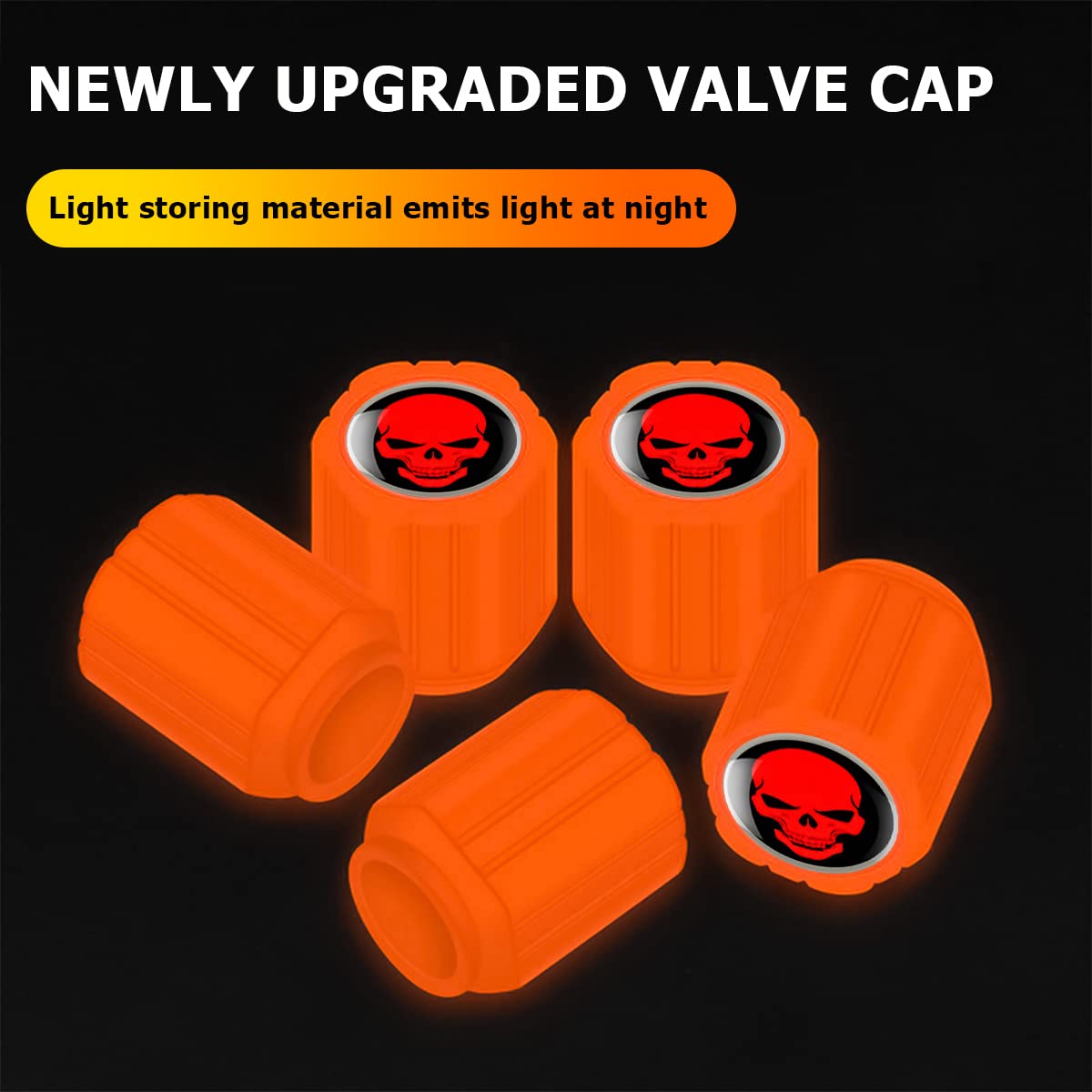 48 Pièces De Valve De Chapeau De Fontanelle Capuchon De Tige De Valve De Pneu  Fluorescent