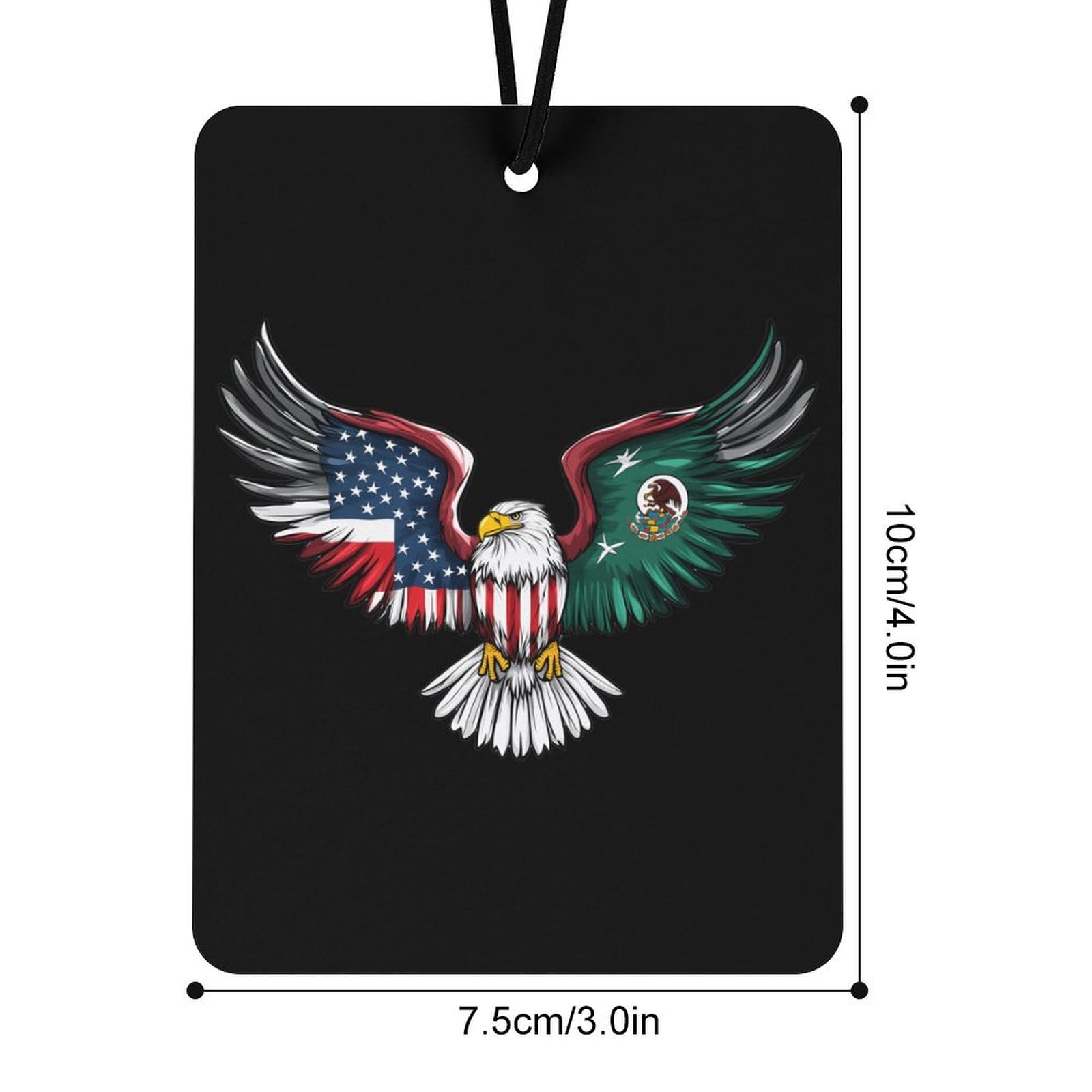USA Mexico Friendship Ea-gle Car Air Freshener Hanging Aromatherapy Tablets for Car Accessories Square