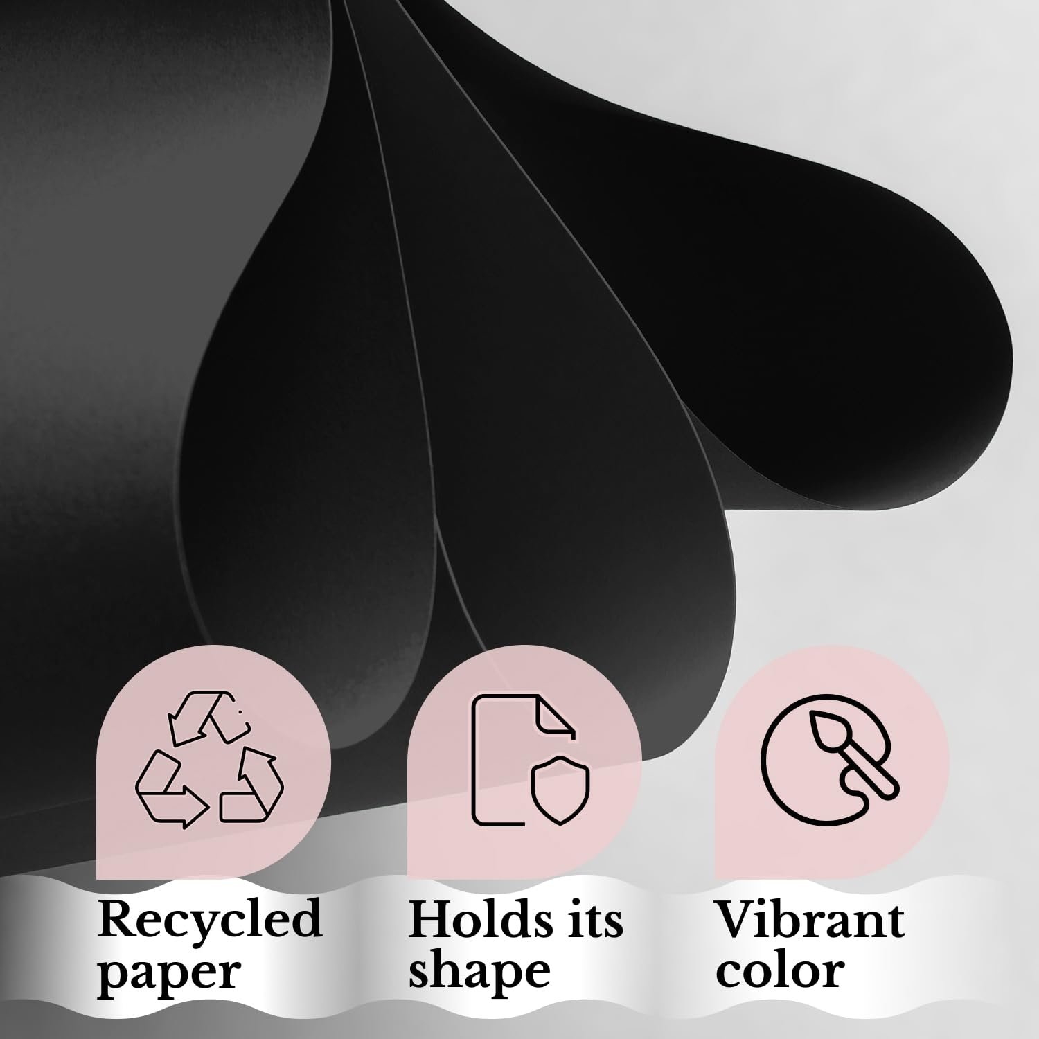 Paclord Black Flower Wrapping Paper – 12" X 100 Ft, 45 Lb Kraft Roll For Bouquets & Gifts - View #2