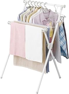 アイリスオーヤマ 洗濯物干し 室内物干し コンパクト収納 タオルハンガー付き 軽量 約2人用 幅約70×奥行約49×高さ約100cm X-700VR