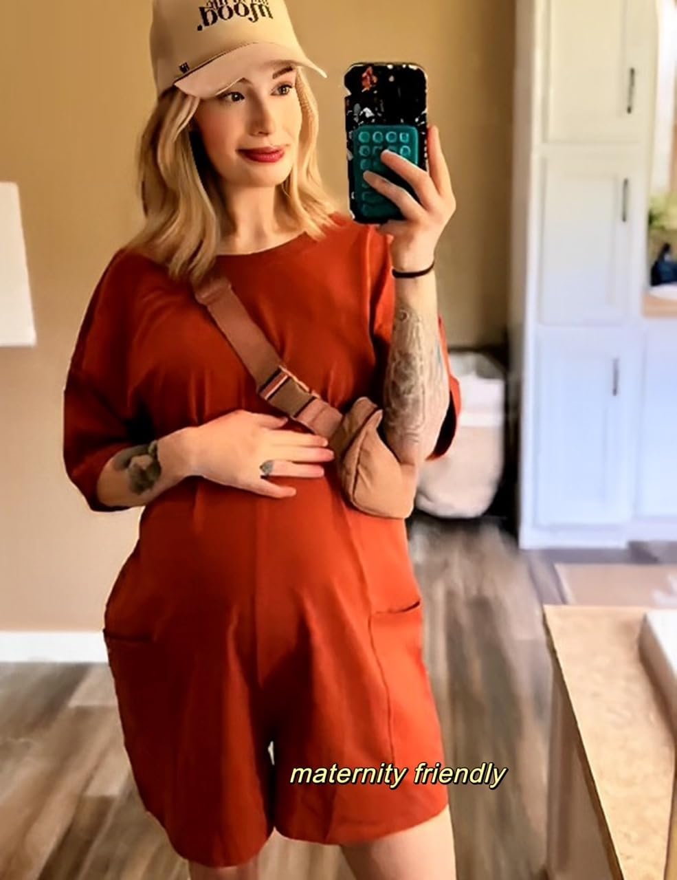 UANEO Rompers for Women Casual Oversized Athletic Jumpsuits Overalls Workout Hot Shot Tee Romper - Image 2