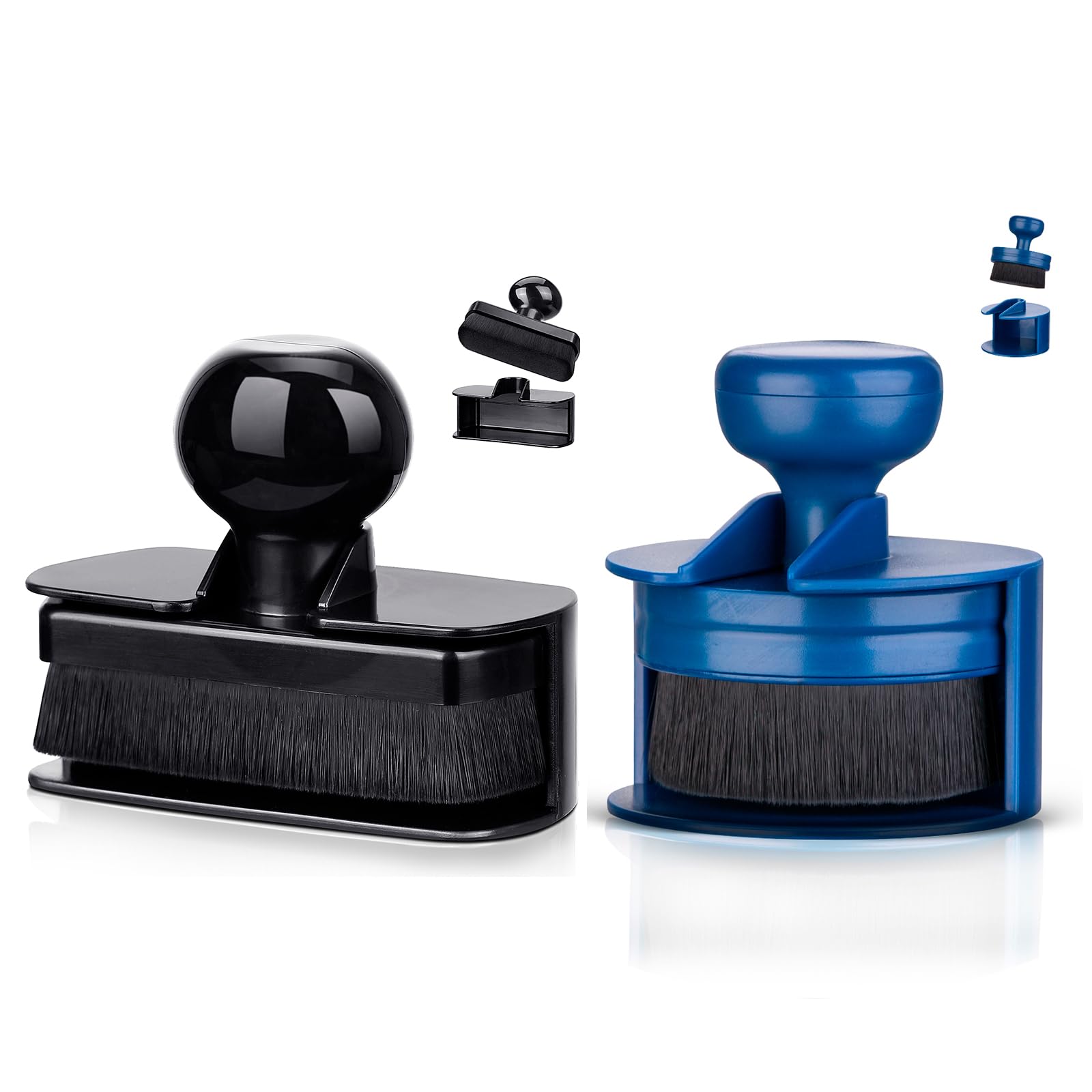 Tire Shine Applicator Brush - Extra Large and Small Size Automotive Tire Dressing Applicator Brush with Storage Stand