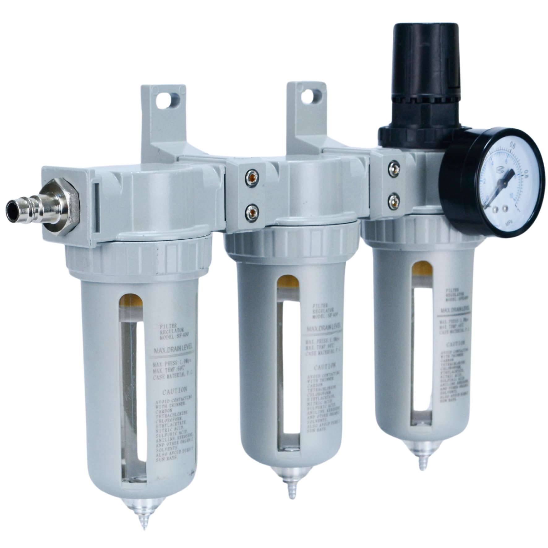 Black FILTR ODWADNIACZ ODOLEJACZ REDUKTOR SEPARATOR POWIETRZA KOMPRESOR 1/2 BLACK