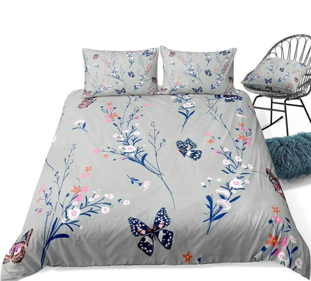 ronfnea Bedding Duvet Cover Set 3D Print Flowers 1 Comforter Quilt Cover & 2 Pillow Shams Ultra Soft Microfiber Premium for Kid Boy Girl Women Men