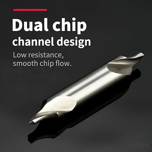 Miniatura 6 de 10PCS R2.5 Centre Drill, HSS 60-Degree Angle Centre Drill bit, Suitable for Lathe Metalworking Countersink Drill Tools DRINYOUNG (Type R, R2.5 10pcs)