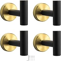 Vista 1 de NearMoon Ganchos para toallas de baño, soporte para bata de acero inoxidable 304, gancho resistente para baño, sala de estar, hotel, cocina, garaje