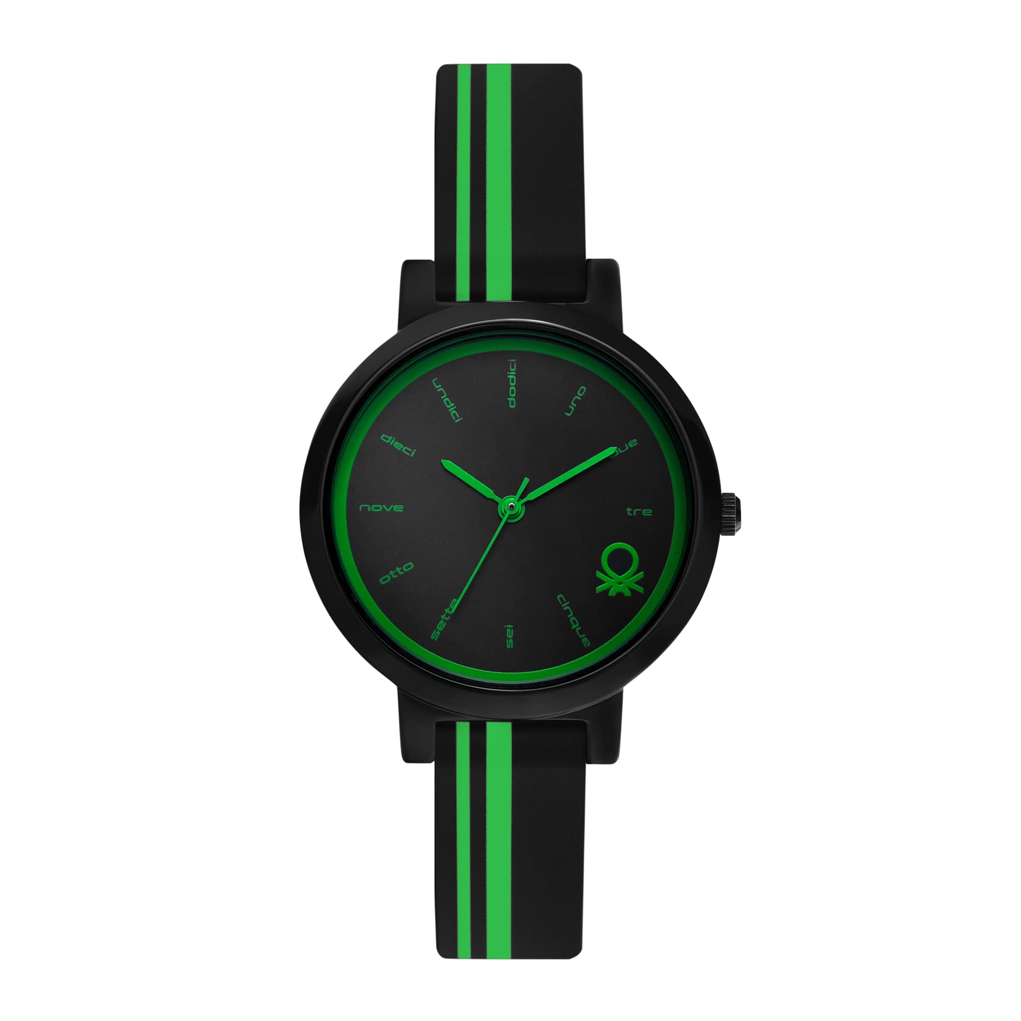 UNITED COLORS OF BENETTON Womens 34.3 mm Black Dial Silicone Analogue Watch - UWUCL0203 (B0BQJ8THGY) Amazon Price History, Amazon Price Tracker