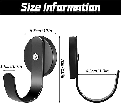 Miniatura 2 de Elleiffina Ganchos magnéticos resistentes para colgar pequeños y fuertes ganchos magnéticos para colgar coronas para puerta de metal refrigerador o