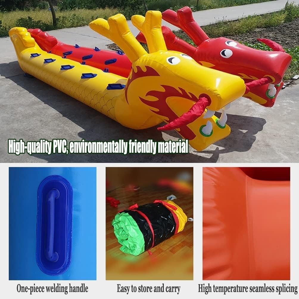 ELzEy Outdoor-Teamwork-Spiele, Outdoor-Aktivitäten, Gruppen-Rennspiel, Drachenboot, Rasenspiele, aufblasbares(10 Seats)