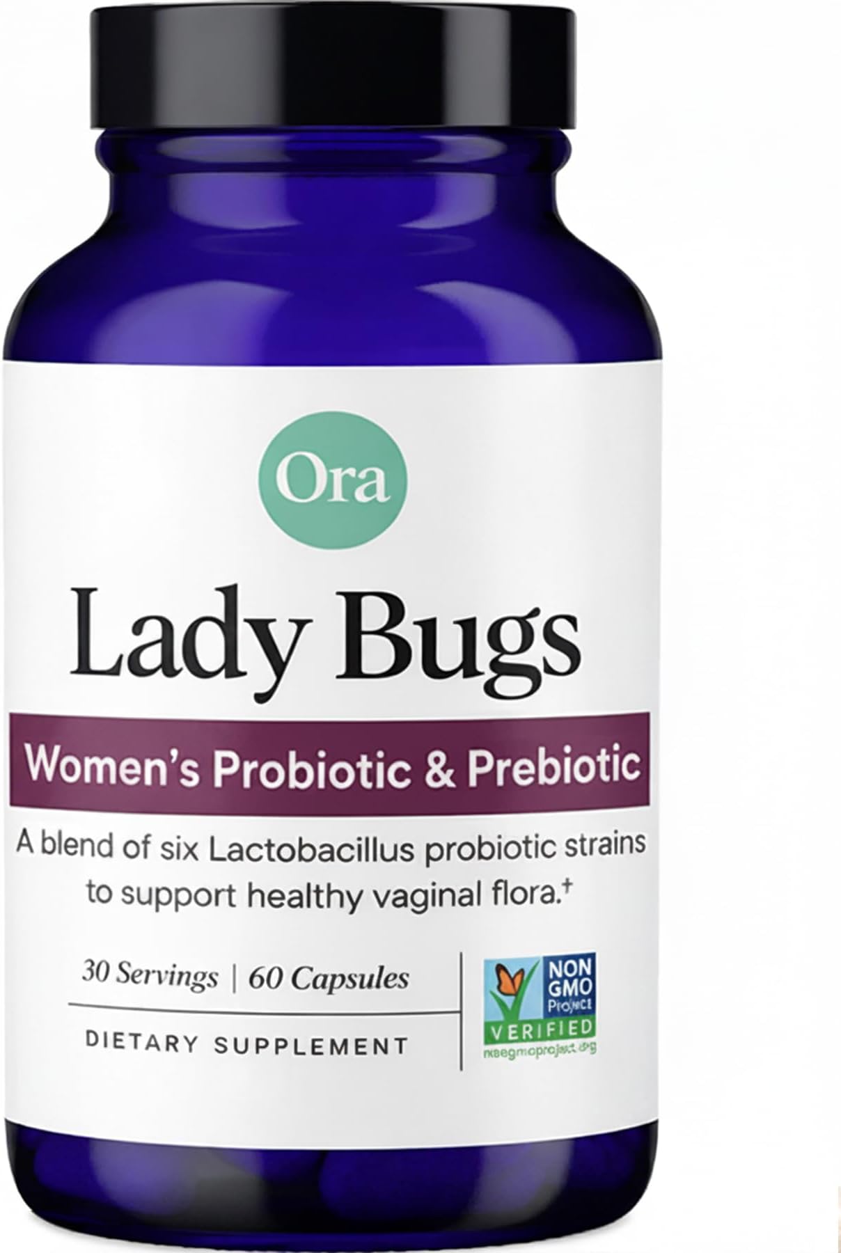 Prebiotics and Probiotics for Women - Lactobacillus for l and Urinary Tract Health, Contains 16 Billion CFU, 6 Strains - 1 Month Supply, 60 Vegan Probiotic Capsules