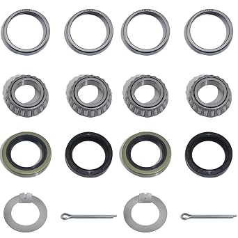 iBroPrat 2Sets L44643 / L44610 Bearing Kits for 1 BT8 2000-2200LB Axle