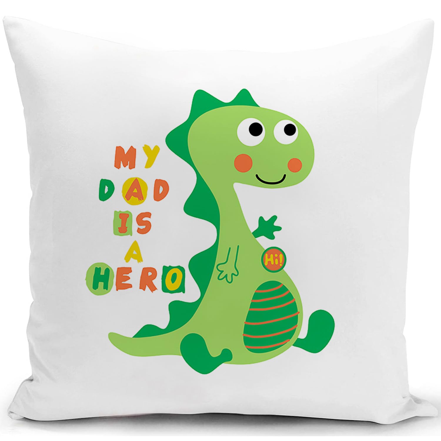 HUASHUZI Cushion Cover Dinosaur Gifts for Boy Women Kids Decorations Throw Pillow Case Decor Home for Livingroom Couch Sofa 18"x18"(45x45cm)