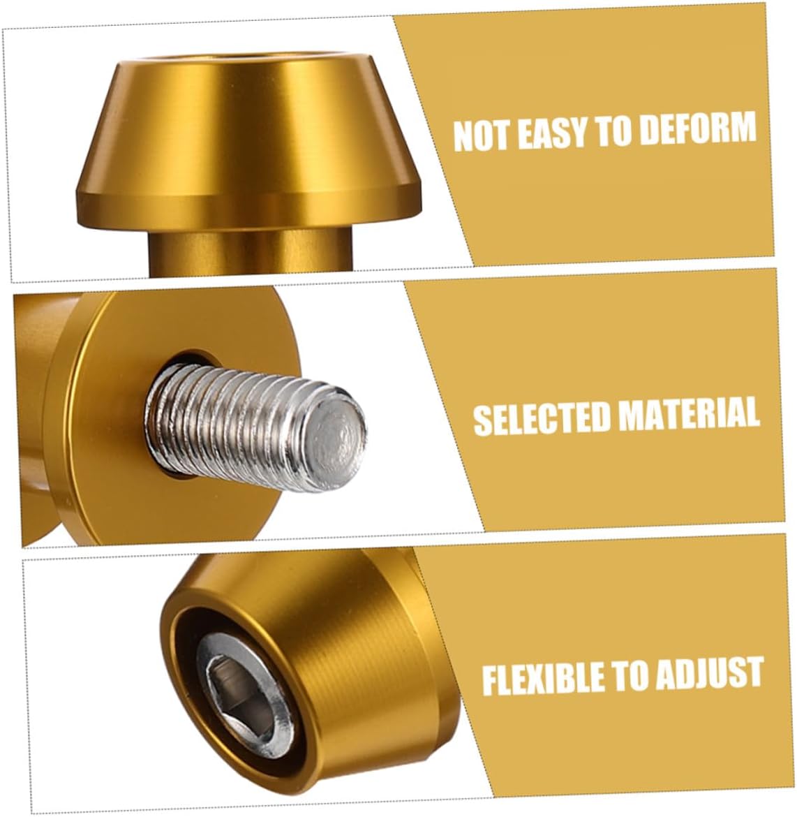 Mikinona 4pcs Motorcycle Swingarm Screw Stand Spools 8mm Cnc Aluminum Gold Replacement Motorbike Swing Arm Spool Sliders for Racing Motorcycles