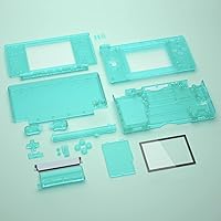 Vista 29 de eXtremeRate Carcasa completa de repuesto negra transparente para Nintendo DS Lite, funda de consola de mano personalizada con botones, lente