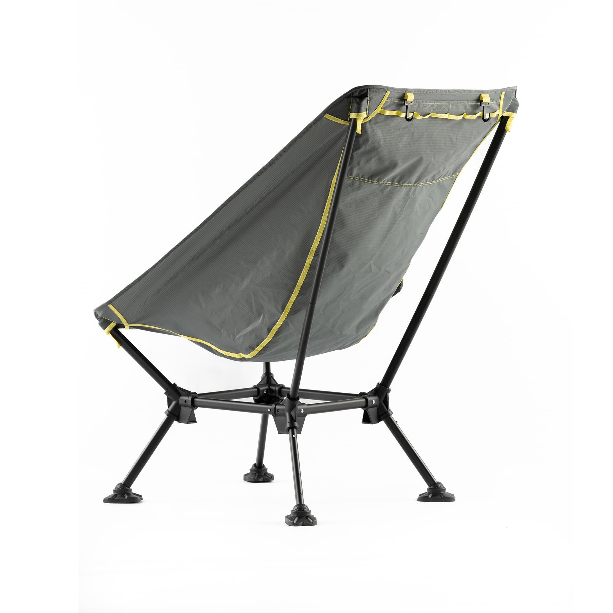 Ridgemonkey Outdoors Alta Chaise de camping à dossier haut – Siège d'extérieur léger et compact avec hauteur réglable et pieds de boue auto-nivelants – Capacité de 150 kg