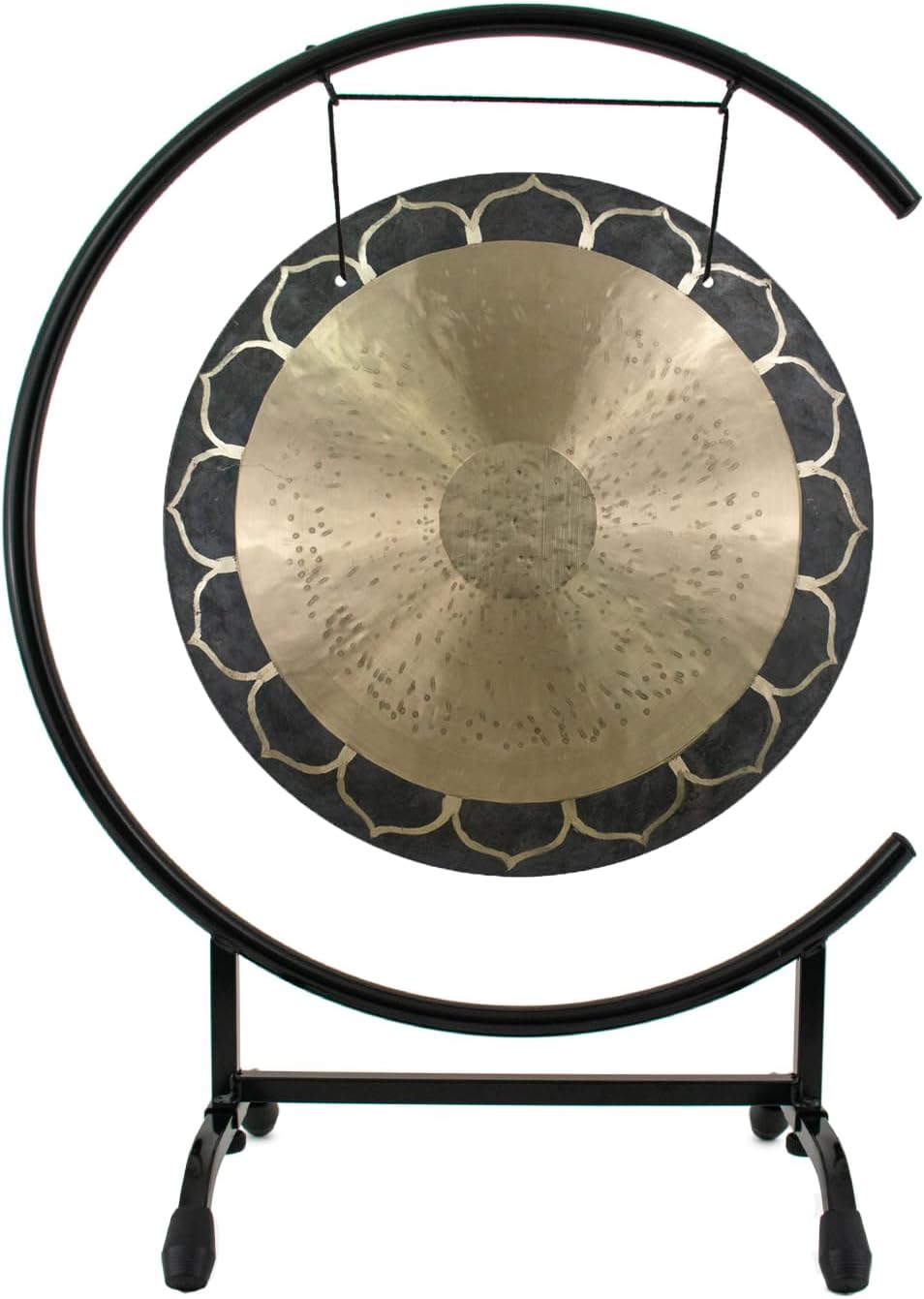 16" to 22" Temple Wind Gongs on Stands - Includes Gong, Stand, & Mallet/Great for Meditation & Sound Healing