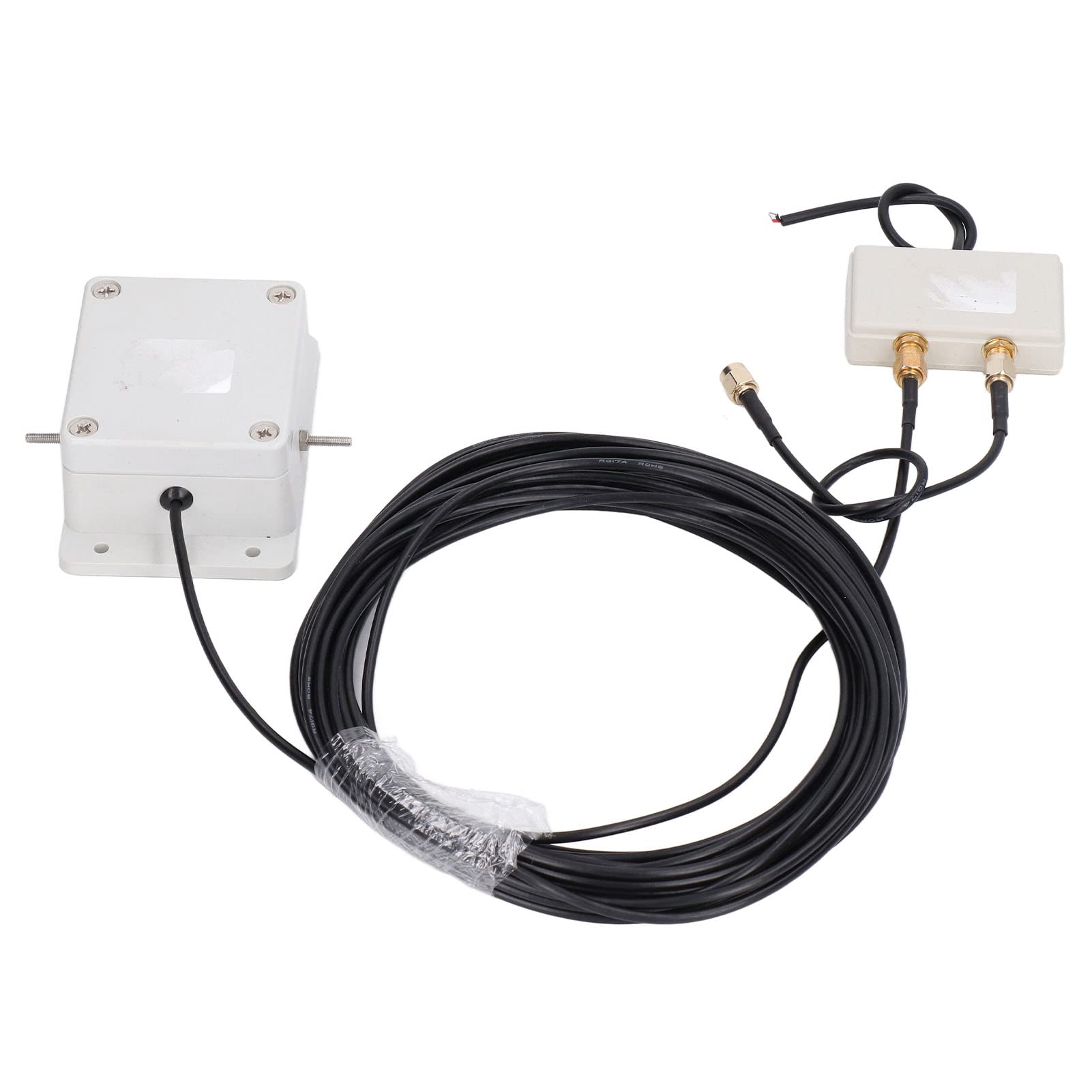 Jeffergarden Antenna Ad Anello per Uso Esterno, Amplificatore di Segnale Attivo in Acciaio Inossidabile ABS con Copertura 0,5-30 MHz, Ricezione Direzionale per l'installazione di Balconi Tetto