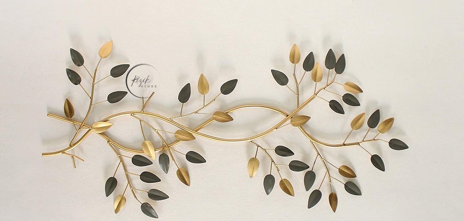 RIZIK STORE Metal Abstract Figures Wall Sculpture For Home Décor-Multicolor, 64.5 Cm