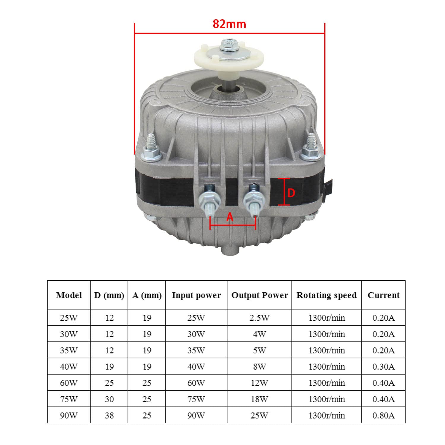 Kühlschrank motor 220v lüftermotor kühlgerät kühler gefrierschrank ventilator 25-90w verdampfer lüfter kondensatormotor