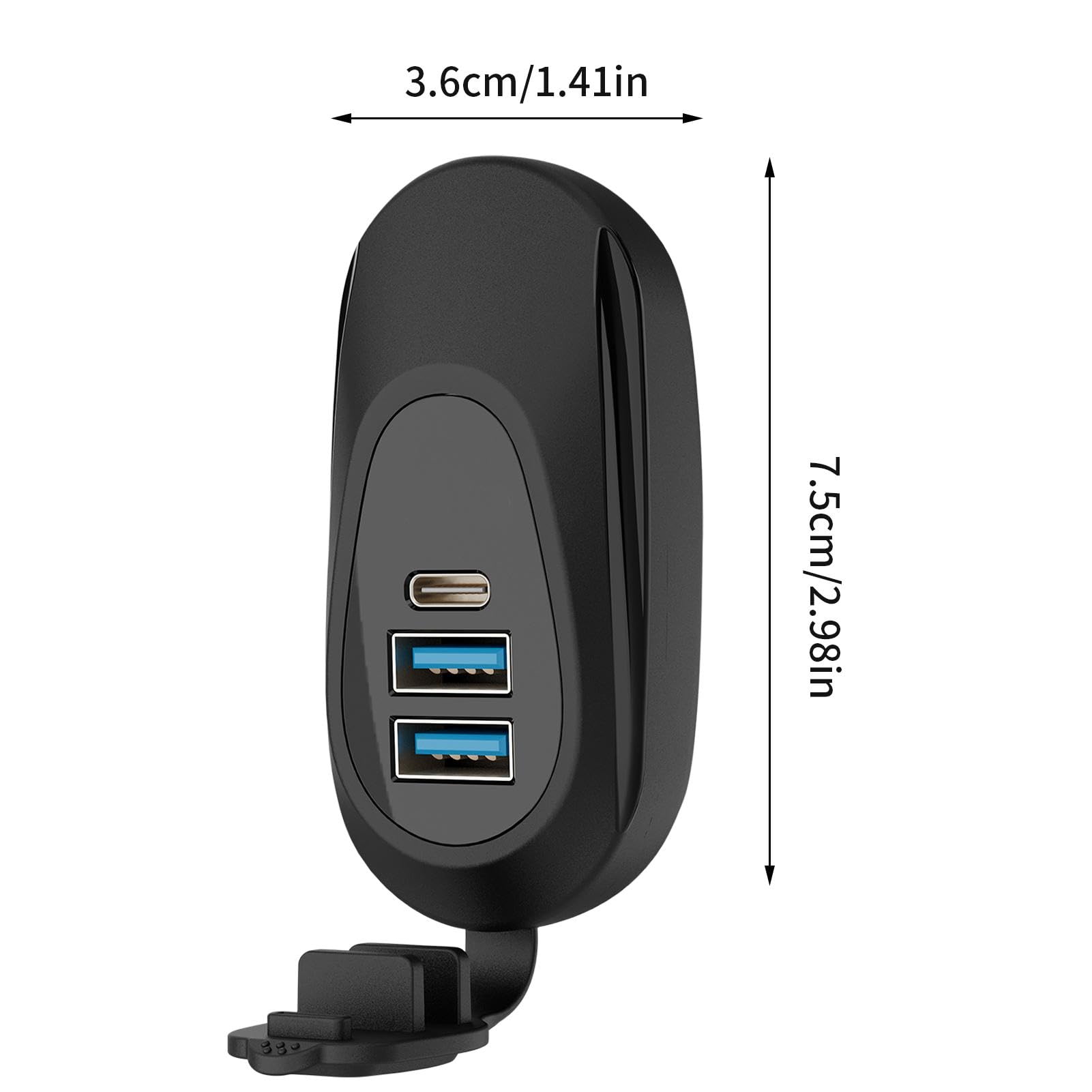Amazon.co.jp: USB充電ポート、12V USBポート | 36W RV USB ポート USB