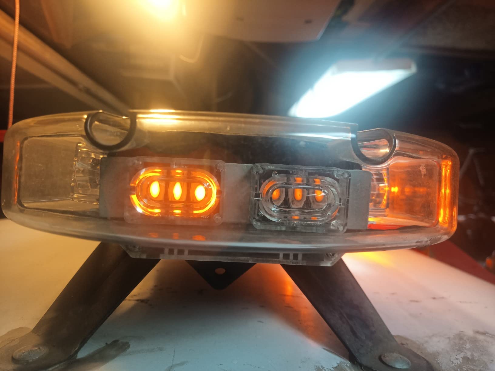 Xprite 4pcs LED Grille Side Marker Strobe Lights Kit Amber W - Foto 5