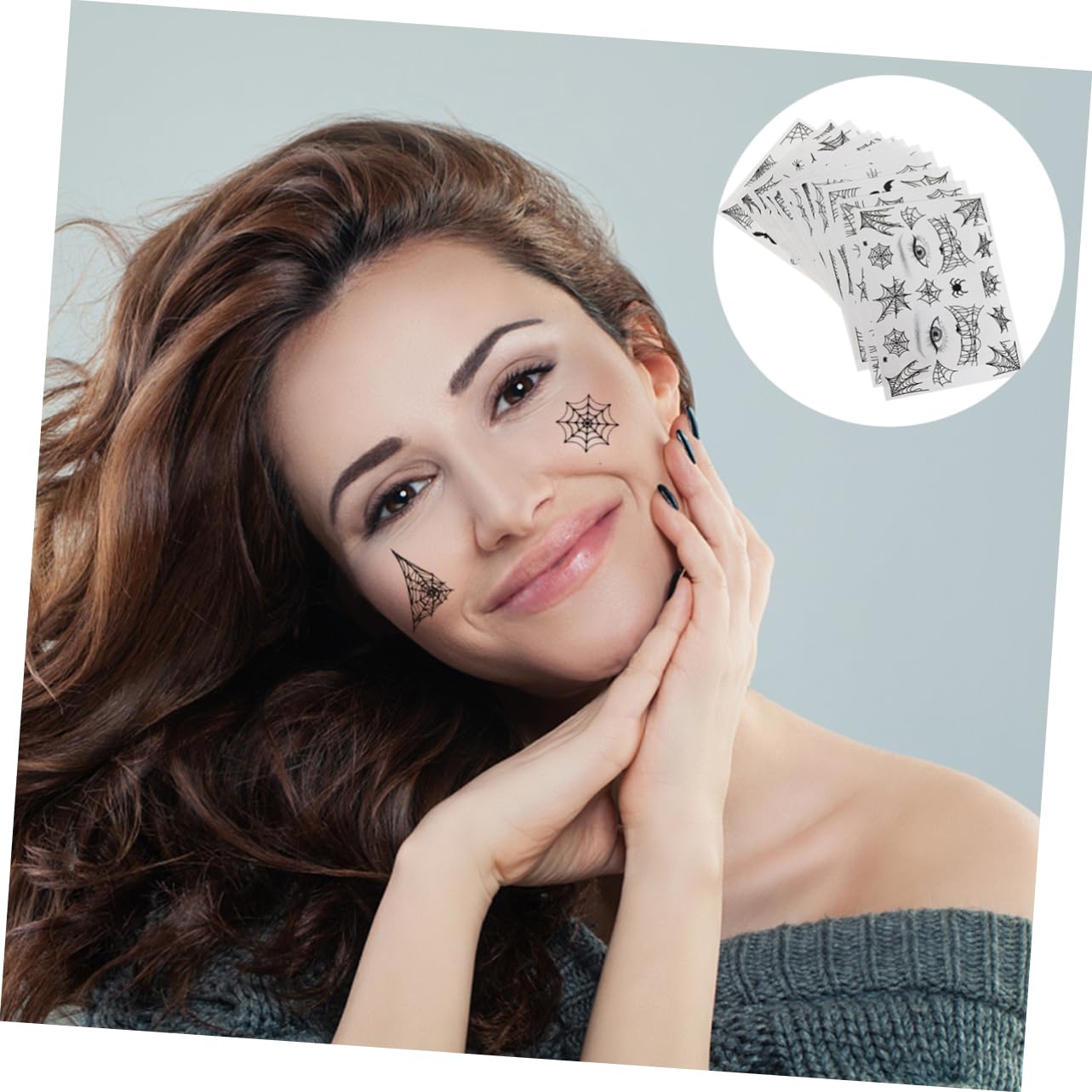 36hojas Pegatinas Faciales De Araña Para Halloween De Tatuajes Temporales Creativos Para Fiesta De Diseño Realista y Divertido Para Edades