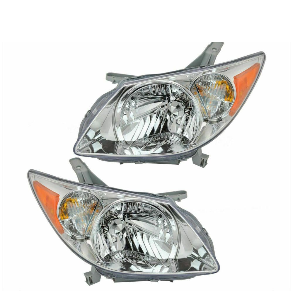 DUST GLOW 4 Pieces - Headlight Factory Style Bulb Front Left Right Side Headlamps Headlights Lights for Pontiac for Vibe 2005-2008