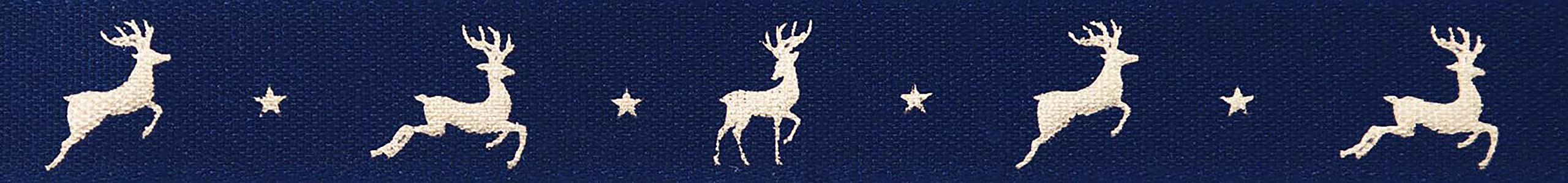 Berisfords Polyester Ribbon, Navy/Gold, 15mm x 20m