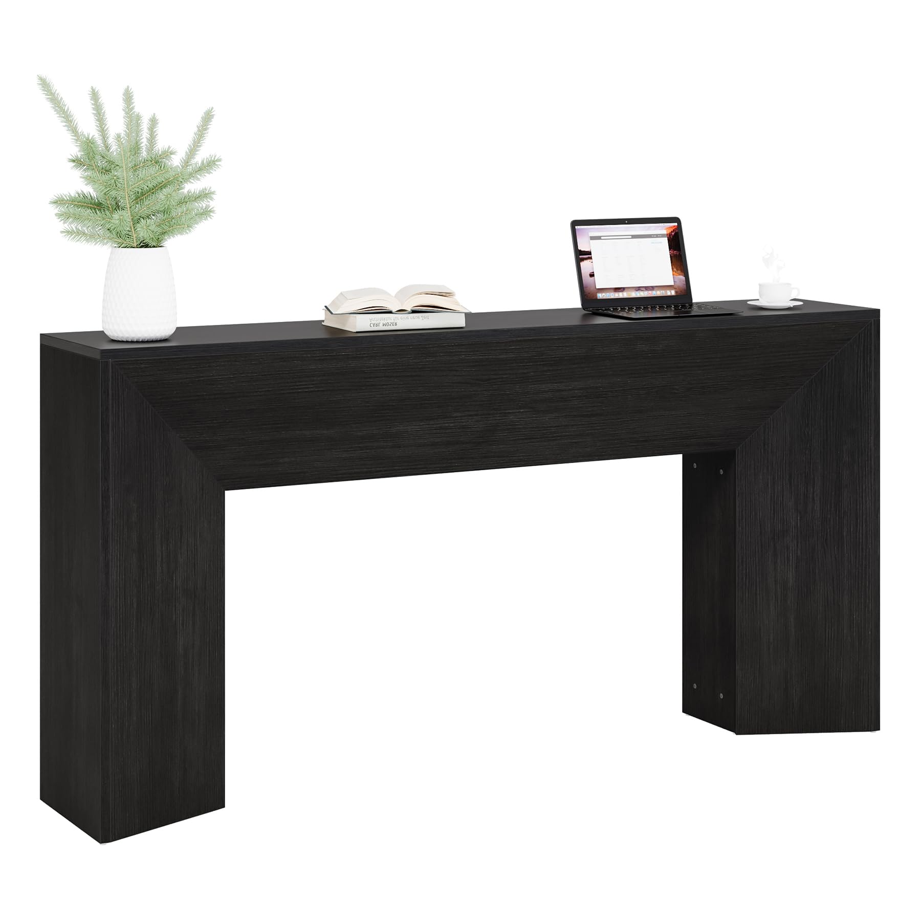 Tribesigns Tavolo Consolle, Tavolo da Corridoio Extra Lungo da 160 cm dietro il Divano, Tavoli Consolle in Legno Stretti per Ingresso, Mobili Moderni da Soggiorno, Ingresso, Assemblaggio Facile