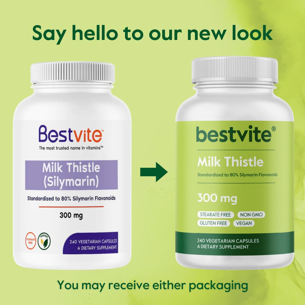BESTVITE Milk Thistle 300mg (240 Veg Caps) - Standardized to 80% — Amazon image 7