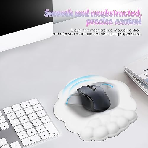 Miniatura 5 de Keyboard Cloud - Reposamuñecas con espuma viscoelástica de cuero suave, cojín para facilitar la escritura y aliviar el dolor, reposamuñecas para