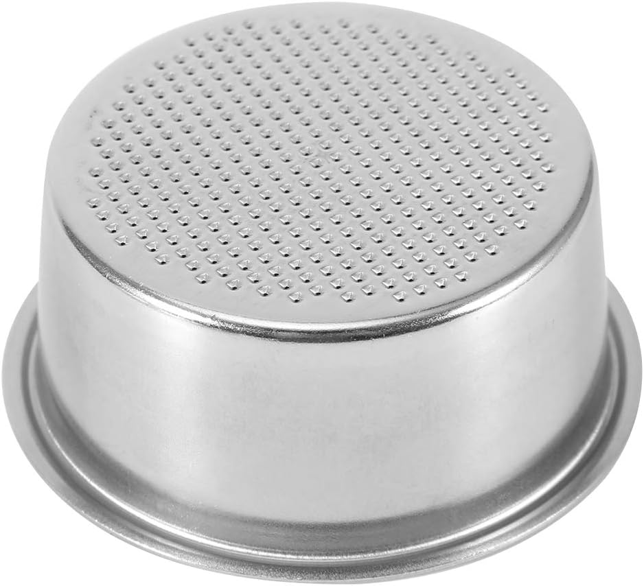 Horoper Coffee Filter Basket, 51mm Stainless Steel Coffee Filter Double Layer Pressurized Filter Basket for Portafilter Coffee Machine (Double Cup)