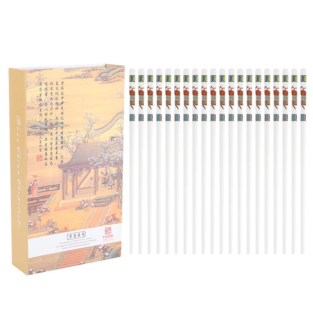 10 paires baguettes en céramique Couvoirs de vaisselle de table pour le restaurant pour le restaurant de l'hôtel Gift (Mille cheval de guerre coloré)