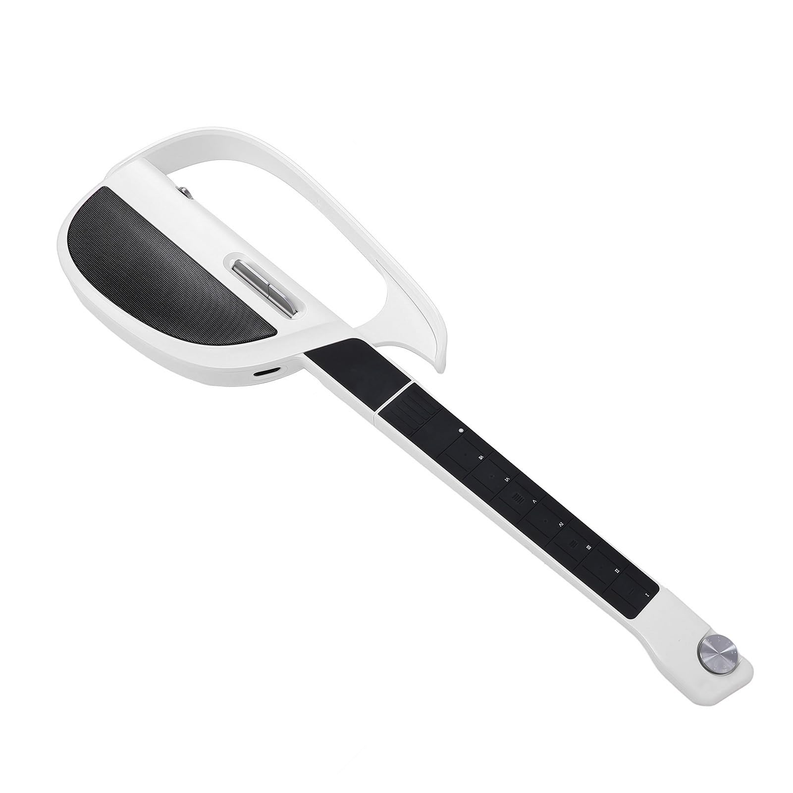 Gitara Bezstrunowa, Obsługa Wielu Stylów Rytmicznych Długotrwała żywotność Baterii Bezstrunowa Składana Gitara z torbą do Przechowywania w Domu (WHITE)