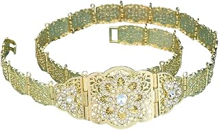 Gold Color Moroccan Caftan Belt Algeria Wedding Dress Kaftan Abaya Waist Chain Bridal Jewelry