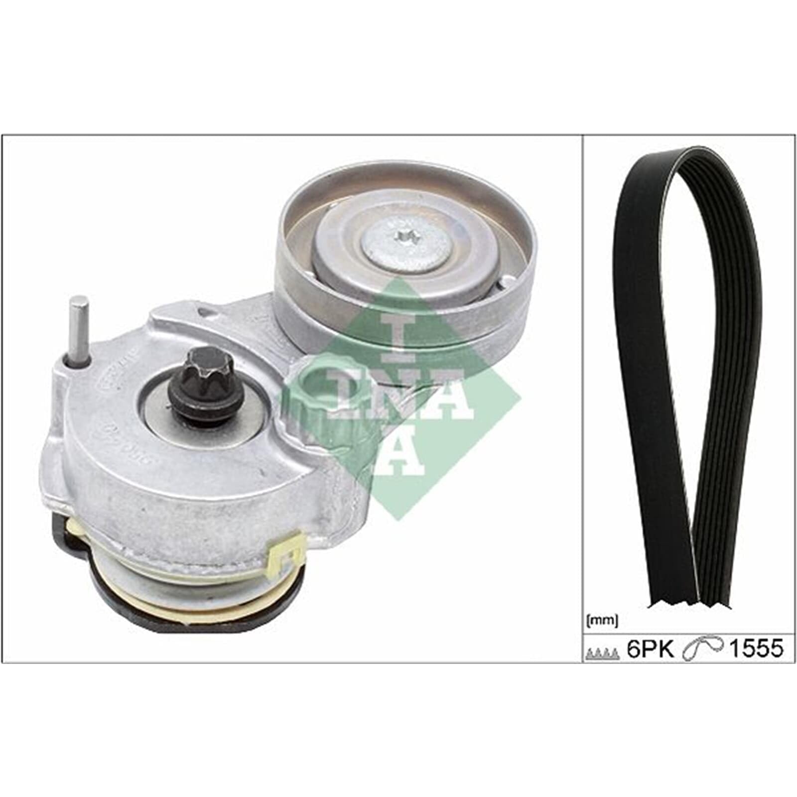 INA Kit Cinghie Poly-V 529 0327 10 1555mm Compatibilità con OPEL ASTRA J INSIGNIA INSIGNIA Station wagon, CHEVROLET ORLANDO J309