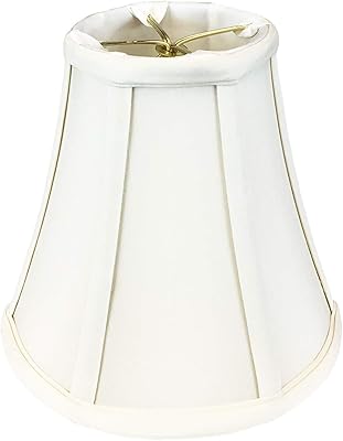 Royal Designs True Bell Lamp Shade with Round Clip, White, 3.75