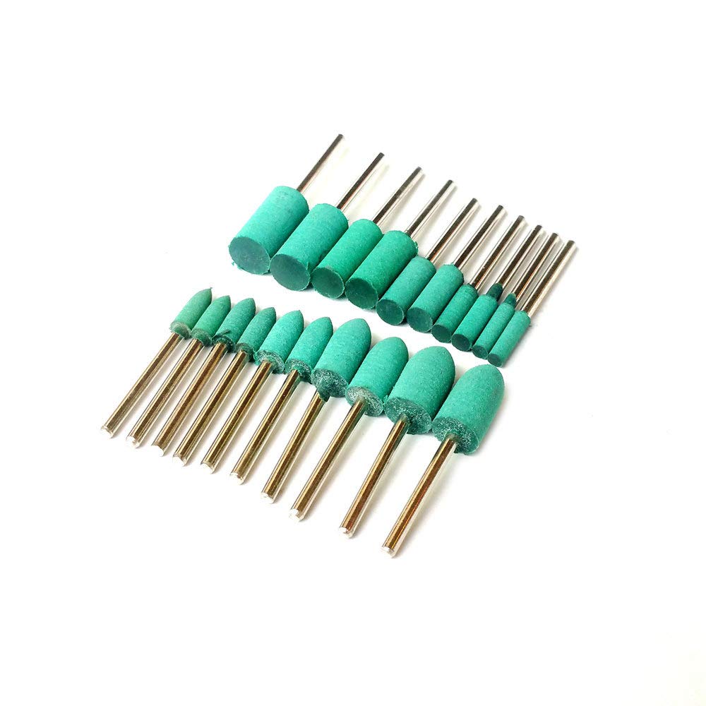 100 Stück Gummipunkt OD10-4mm Schleifkopf für formschlüssige polnische Dremel Matrizenschleifwerkzeuge, Zylinder 5mm